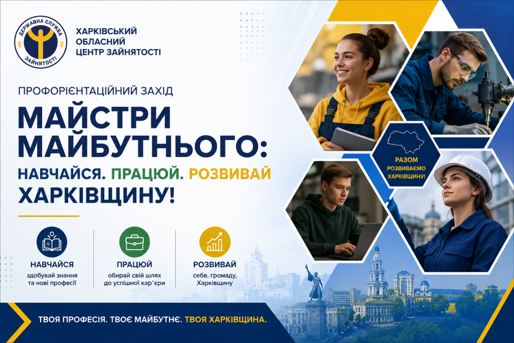 Майстри майбутнього: Навчайся. Працюй. Розвивай Харківщину!