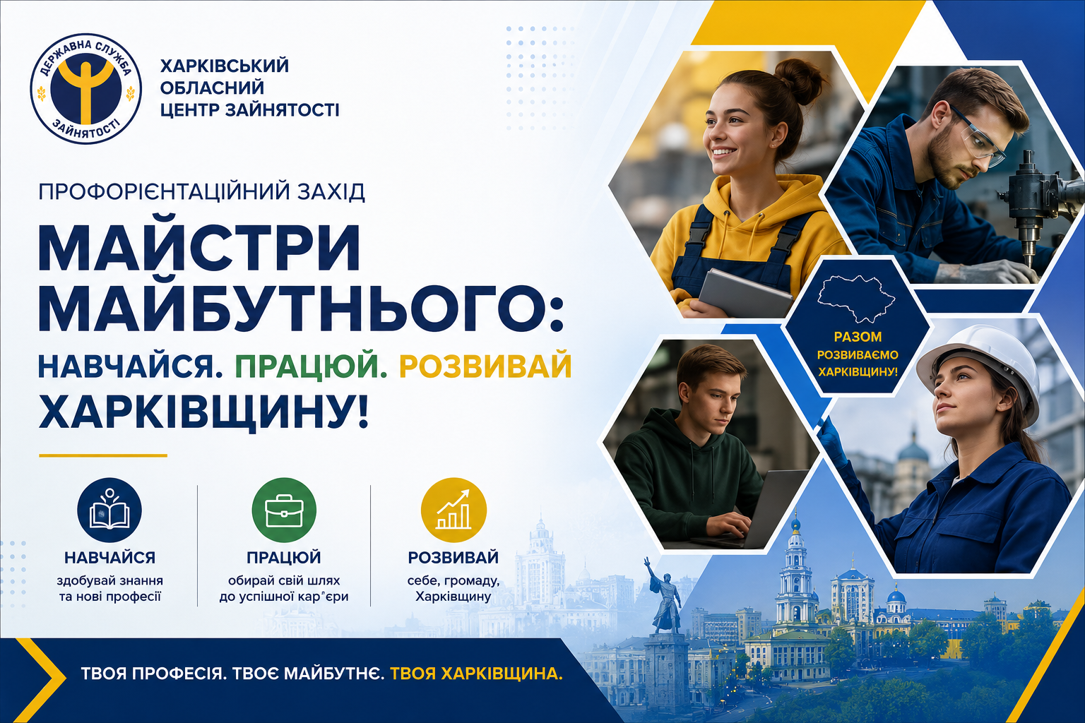 Майстри майбутнього: Навчайся. Працюй. Розвивай Харківщину!